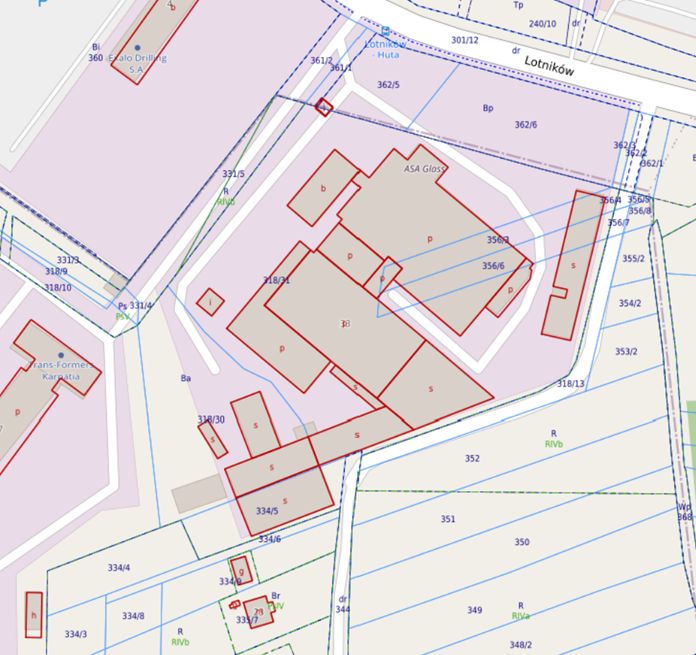 Plot boundaries (geoportal extract)